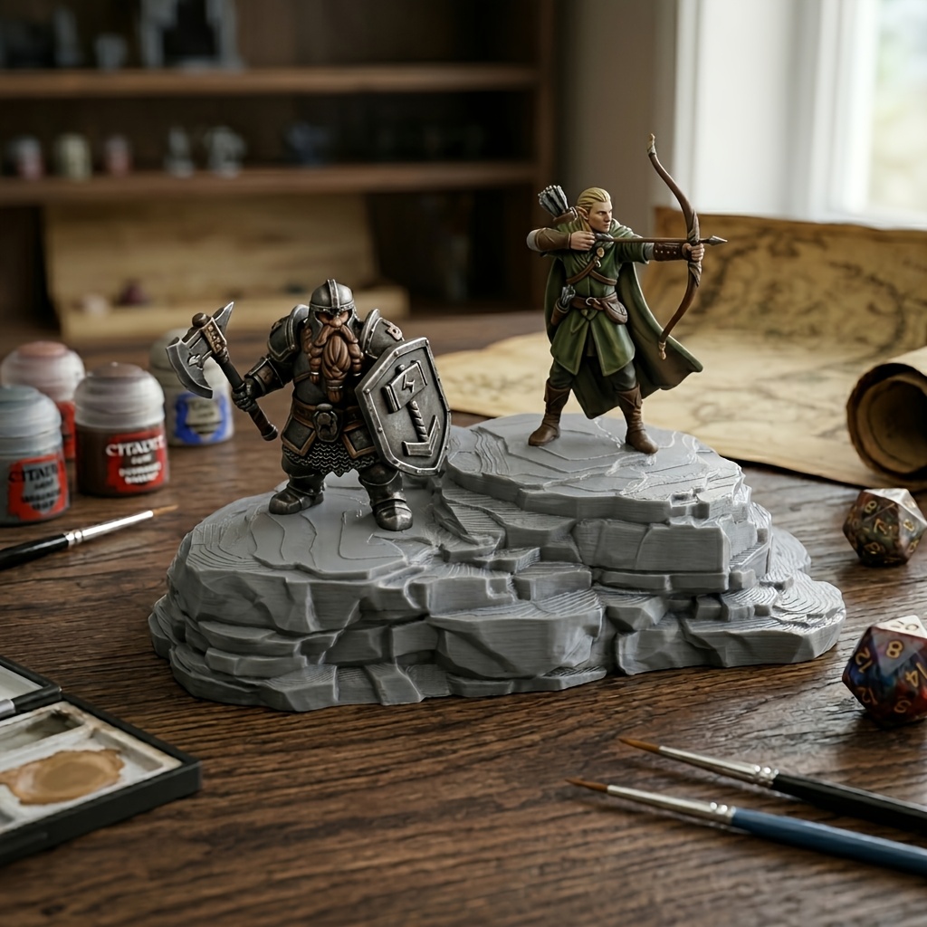 Rock Formation Platform Scene Model Kit